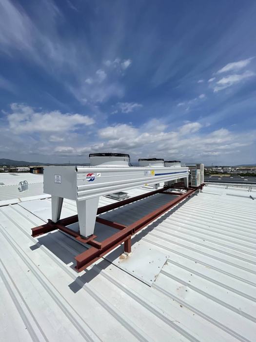 Gas cooler de CO₂ instalado en cubierta
