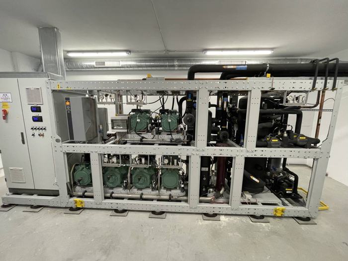 Central frigorífica transcrítica de CO₂ de gran capacidad